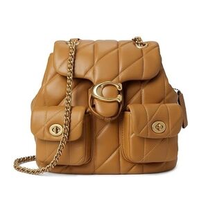 LIKE NEW COACH TABBY BACKPACK BAG WITH QUILTING - HONEY BROWN